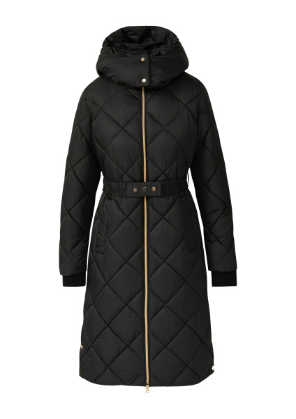 Стеганое пальто со съемным капюшоном и застежкой-молнией S.Oliver