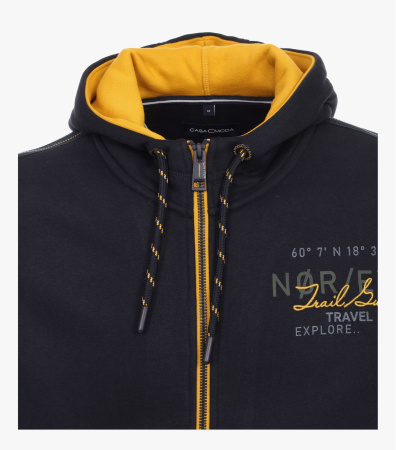 Толстовка на молнии темно-синяя Casa Moda