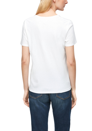 Базовая хлопковая футболка с V-образным вырезом  S.Oliver