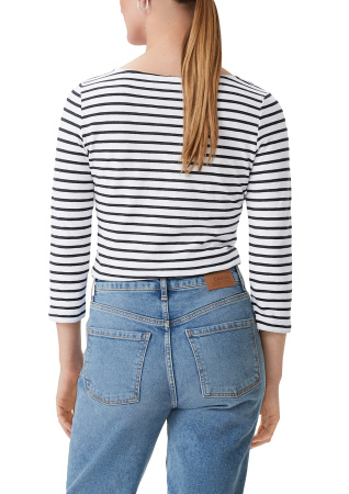 Лонгслив в черную полоску CommaCi