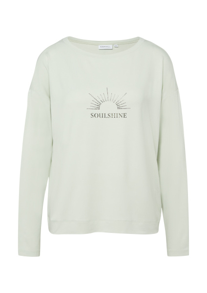 Лонгслив из вискозы с инкрустацией Comma