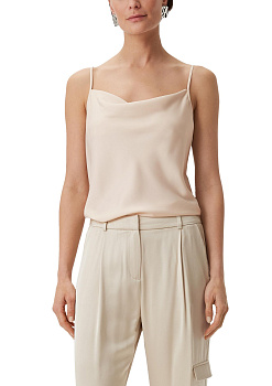 Сатиновая блуза-топ в бельевом стиле Comma