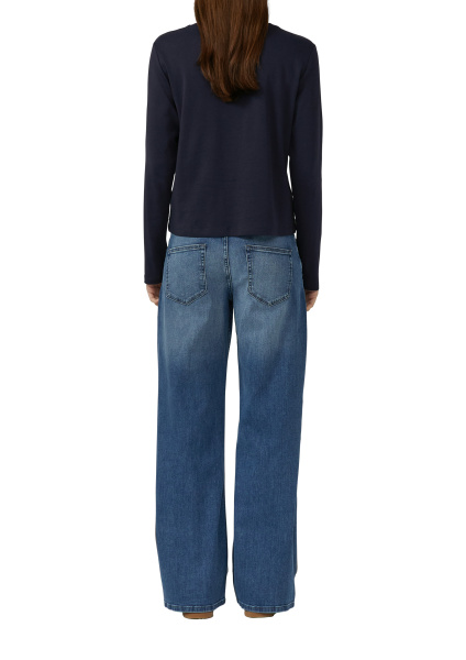 Хлопковый лонгслив с мини-вышивкой  S.Oliver