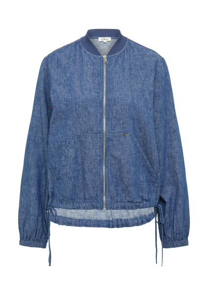 Летняя куртка-бомбер из льна в джинсовом стиле S.Oliver