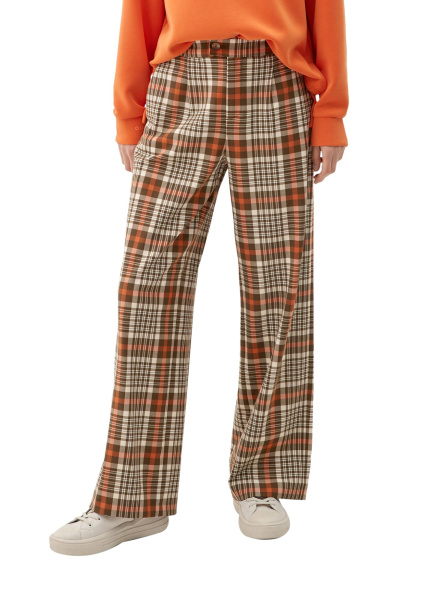 Широкие брюки в клетку S.Oliver