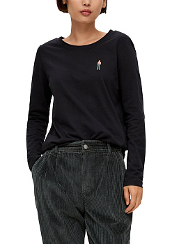 Лонгслив с оригинальной вышивкой S.Oliver