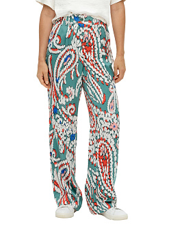 Прямые сатиновые брюки с принтом S.Oliver