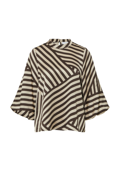 Атласная блузка с объемными рукавами Comma