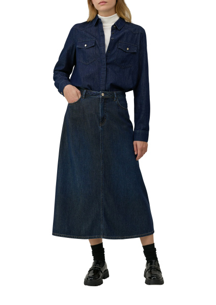 Джинсовая юбка миди с 5 карманами S.Oliver