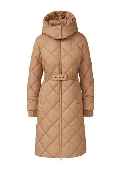 Стеганое пальто со съемным капюшоном и застежкой-молнией S.Oliver