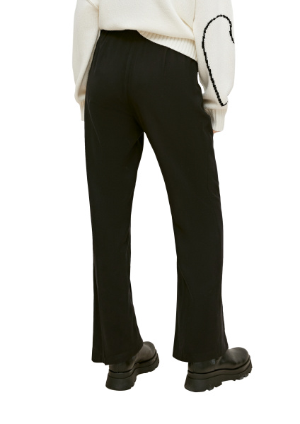 Брюки из струящегося хлопка на резинке CommaCi