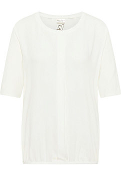 Футболка-блуза белого цвета с резинкой внизу Barbara Lebek