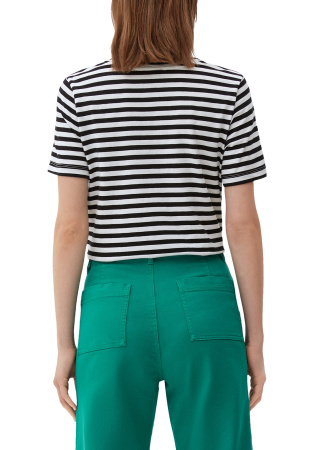 Футболка в полоску с V-образным вырезом  S.Oliver