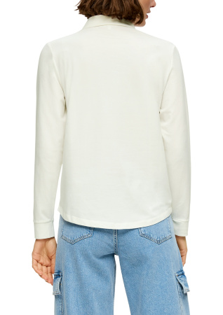 Рубашка из джерси свободного кроя молочная S.Oliver