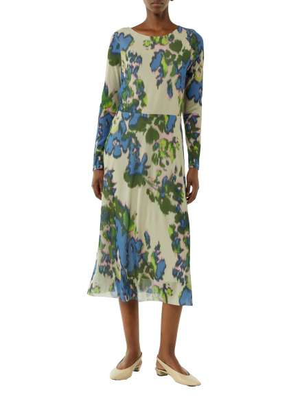 Платье из трикотажа мэш в цветочный орнамент Comma