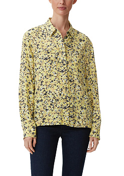 Блуза с длинным рукавом из вискозного крепа CommaCi