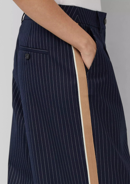 Брюки в полоску с контрастным лампасом S.Oliver