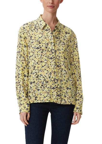 Блуза с длинным рукавом из вискозного крепа CommaCi