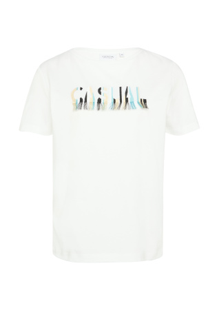 Футболка с оригинальным принтом Comma Ci