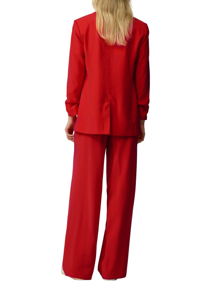 Красный жакет из смеси вискозы со сборками на рукавах S.Oliver