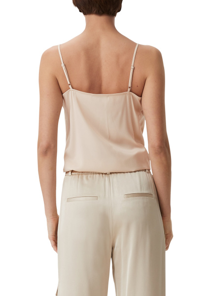 Сатиновая блуза-топ в бельевом стиле Comma