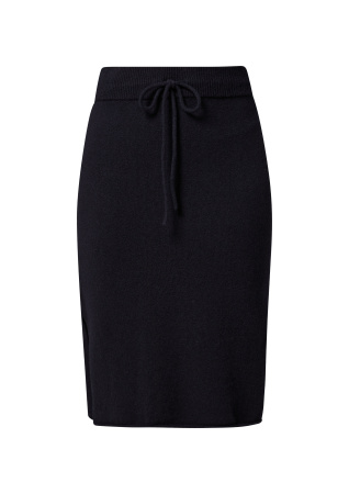 Трикотажная темно-синяя юбка с добавлением шерсти Comma