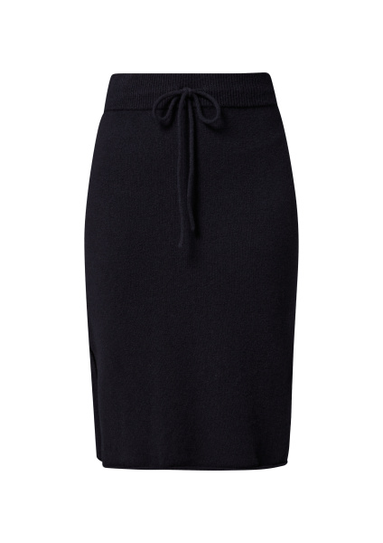 Трикотажная темно-синяя юбка с добавлением шерсти Comma