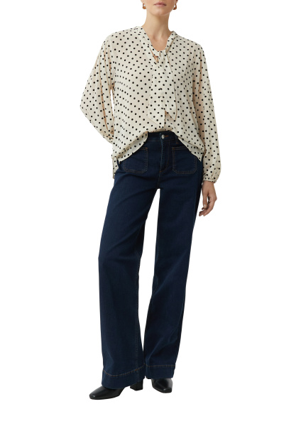 Шифоновая блуза в горошек Comma