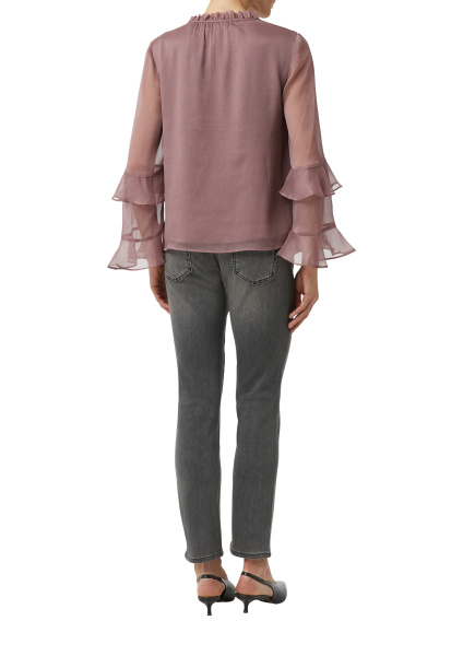 Блузка с женственными воланами из креп-шифона Comma