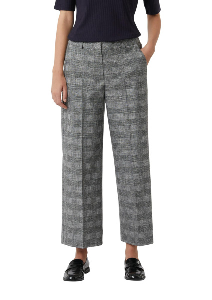 Брюки в серую клетку Comma 