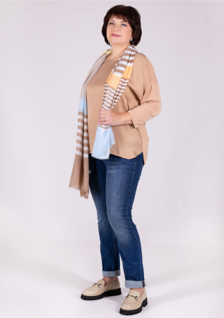 Футболка из комбинированной ткани Via Appia