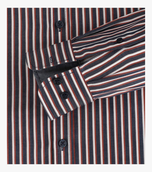 Хлопковая сорочка в полоску Casa Moda