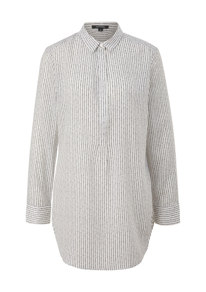 Удлиненная блуза в черную точку Comma