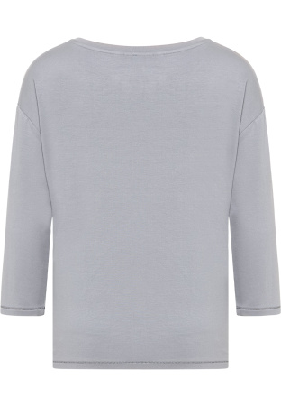 Серый лонгслив с принтом Barbara Lebek