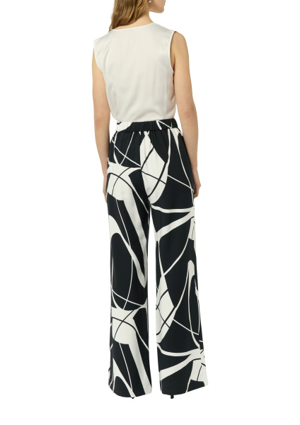 Брюки палаццо из  вискозы с принтом Comma