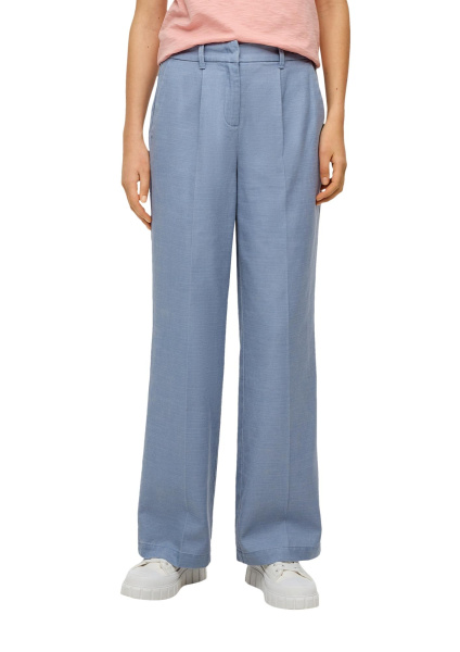 Широкие брюки пыльно-синего цвета из плотной ткани S.Oliver