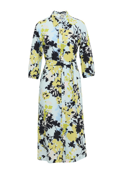 Платье-макси на пуговицах с принтом Comma