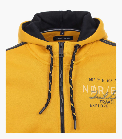 Толстовка на молнии желтая Casa Moda