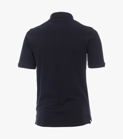 Рубашка-поло пике темно-синяя Casa Moda