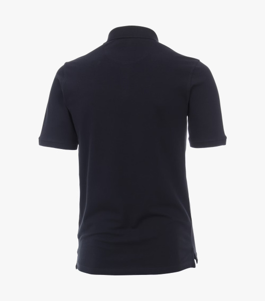 Рубашка-поло пике темно-синяя Casa Moda
