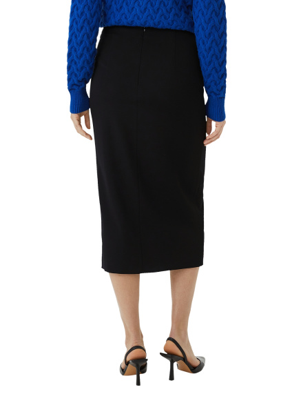 Черная офисная юбка итальянской длины Comma