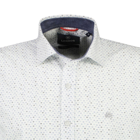 Белая хлопковая сорочка с орнаментом Lerros