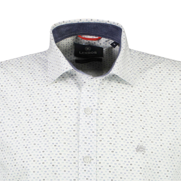 Белая хлопковая сорочка с орнаментом Lerros