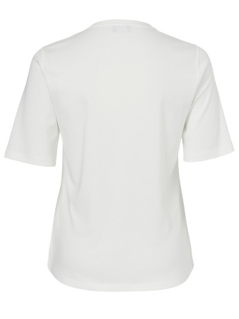 Белая хлопковая футболка с серебряным принтом Via Appia 