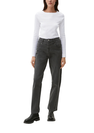 Лонгслив белого цвета из хлопка S.Oliver