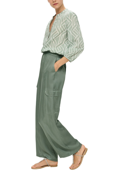 Широкие брюки-карго из вискозы S.Oliver