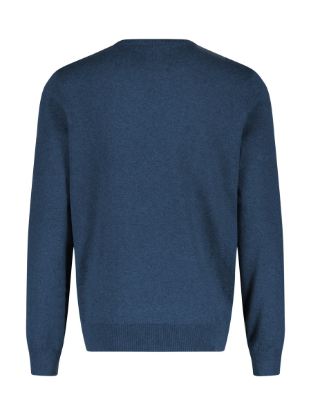 Джемпер из хлопка с круглым воротом синий Lerros