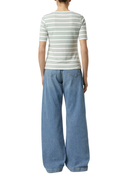 Футболка в полоску из эластичной вискозы Comma