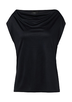 Футболка из вискозы без рукавов с вырезом-водопадом S.Oliver