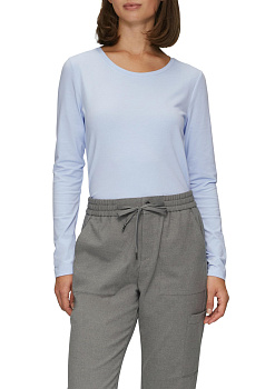 Лонгслив голубого цвета из хлопка S.Oliver